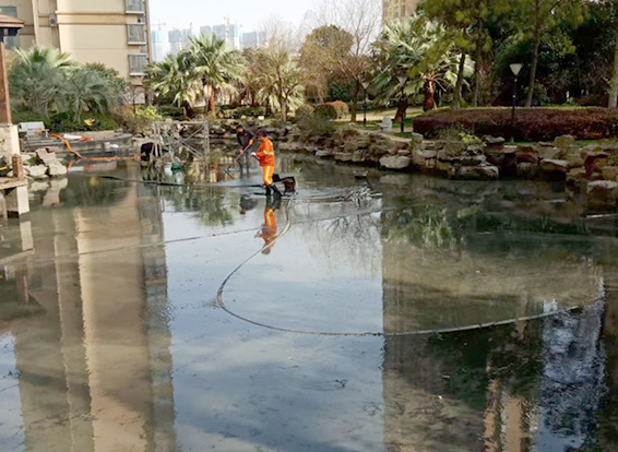 成县景观池淤泥清理